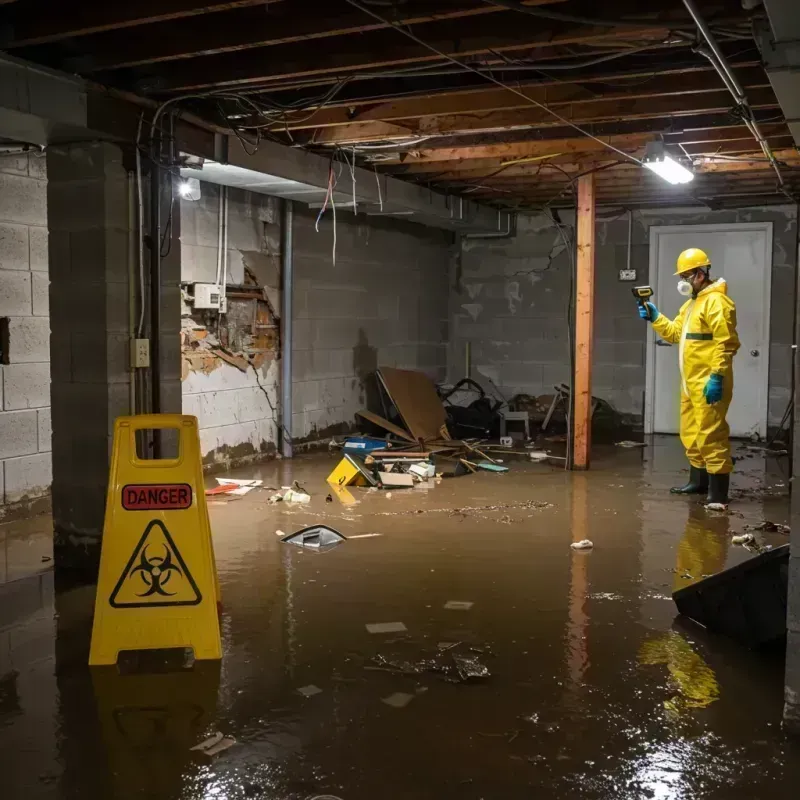 Flooded Basement Electrical Hazard in Hartville, MO Property